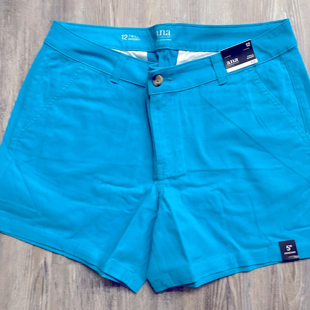 NWT ANA womens twill shorts sz 12